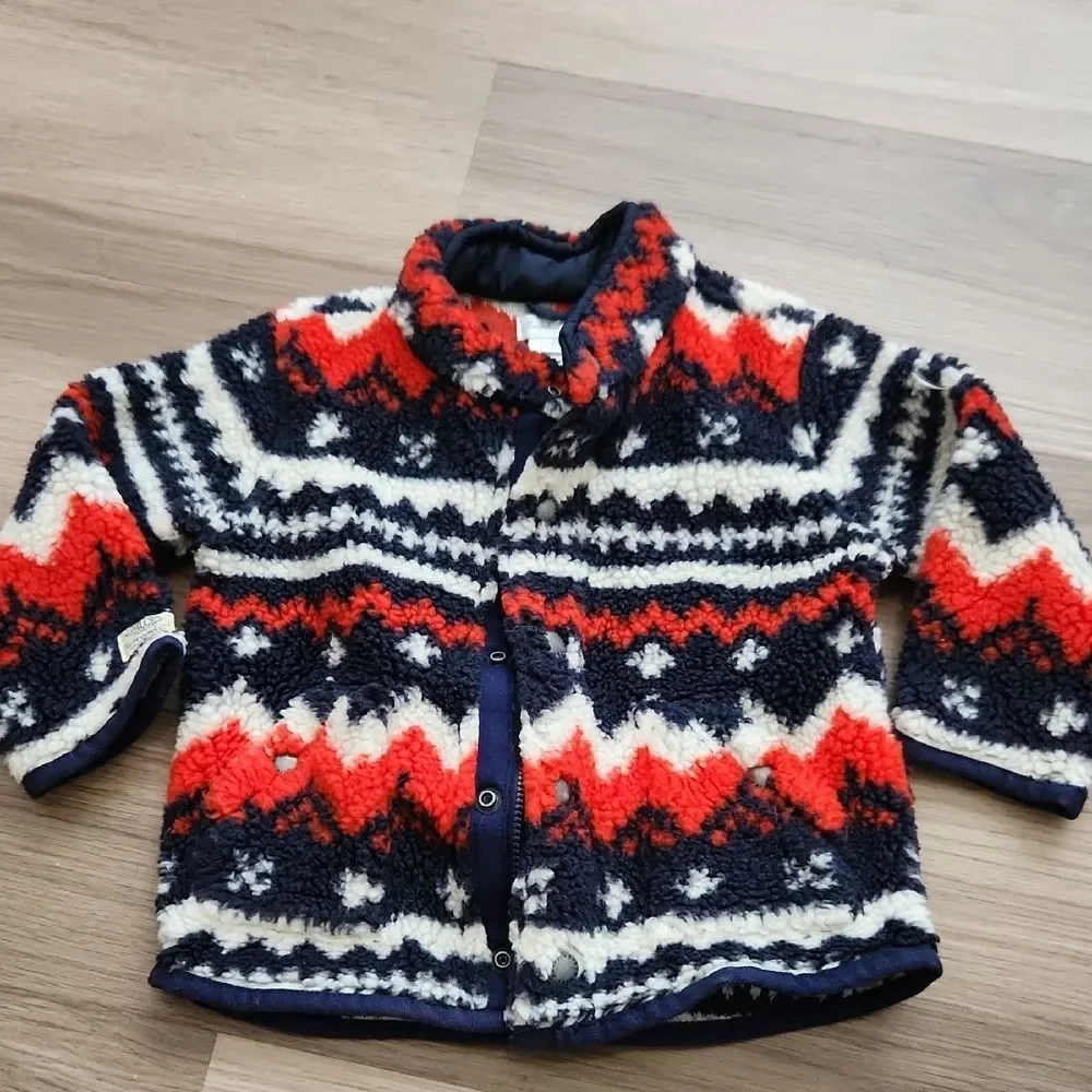 Ralph Lauren Cozy Red and Blue Patterned Jacket
